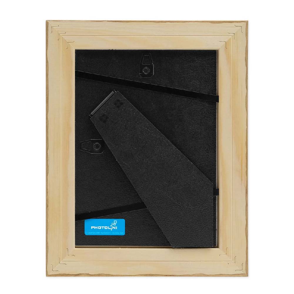 Photolini 5er Bilderrahmen-Set 10x10 cm Strandhaus Rustikal Eiche-Optik Natur Massivholz Sonderangebote
