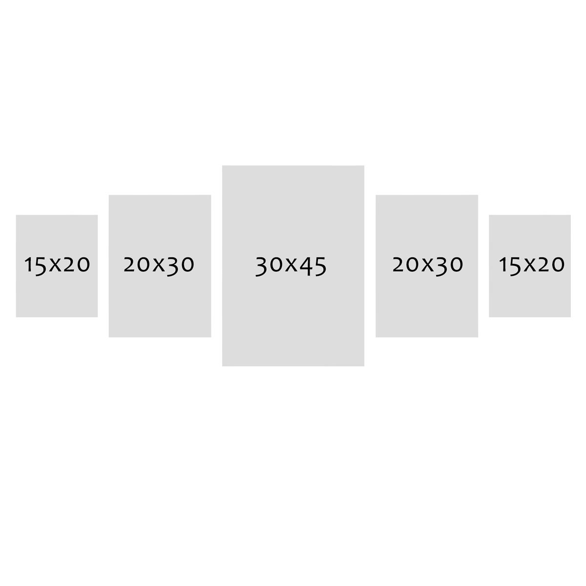 Photolini 5er Bilderrahmen-Set No.3 Strandhaus Eiche-Optik Massivholz 15x20 bis 30x45 cm Bis zu 55% Rabatt