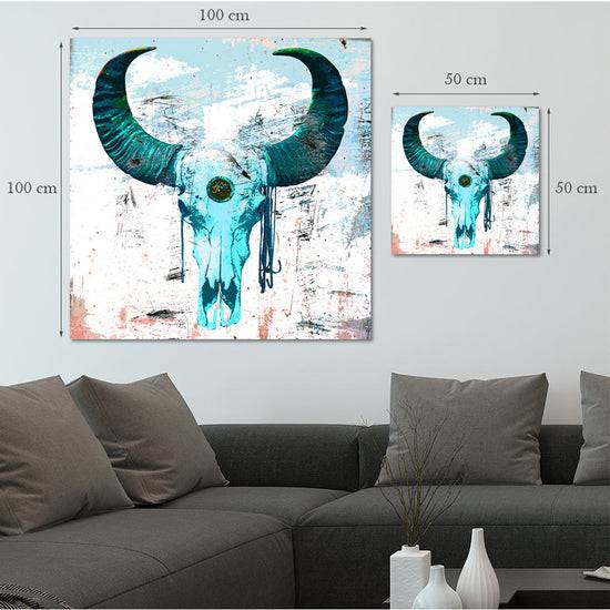 Queen Kerosin Acrylglasbild - Bulls Skull Blue Super Sparpreis