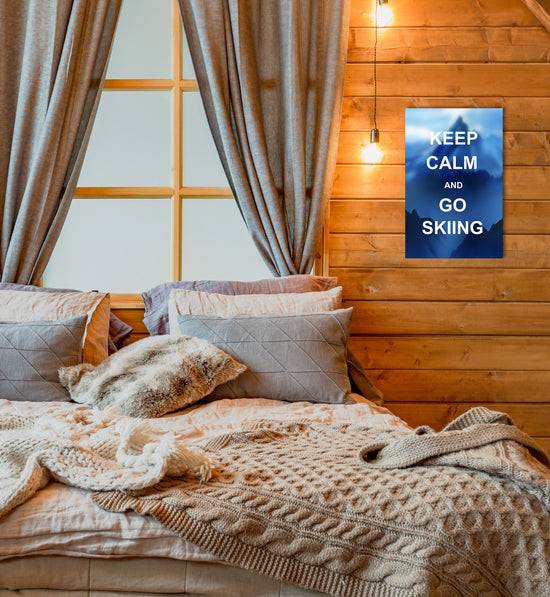 Queen Kerosin Blechschild - Keep Calm And Go Skiing Auslauf