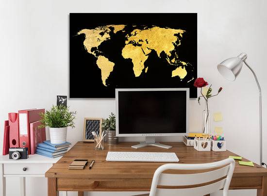 Queen Kerosin Blattgold Bild - World Map Kostenloser Versand