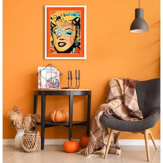 Queen Kerosin Rahmenbild mit Acrylpassepartout - Graffiti Marilyn Tägliche Deals