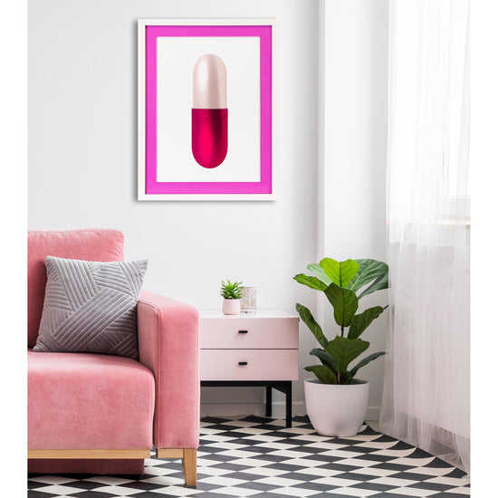 Queen Kerosin Rahmenbild mit Acrylpassepartout - Happy Pill Neueste Stile