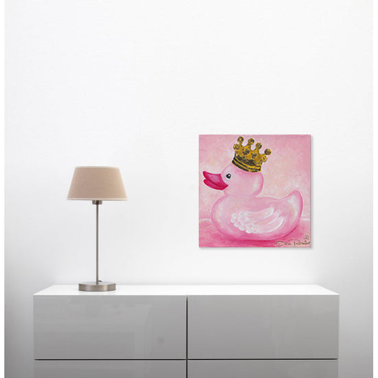 Queen Kerosin Leinwandbild - Ente Pink Nur für heute