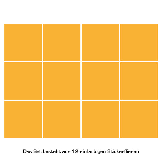 Queen Kerosin Stickerfliesen - Color Yellow 12er-Set Preisnachlass