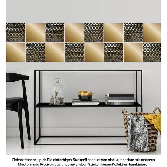 Queen Kerosin Stickerfliesen - Color Gold 12er-Set Cyber Monday