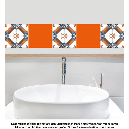 Queen Kerosin Stickerfliesen - Color Orange 12er-Set Weihnachtsangebot