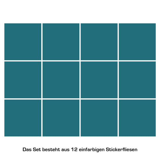 Queen Kerosin Stickerfliesen - Color Turquoise 12er-Set Vatertagsangebot