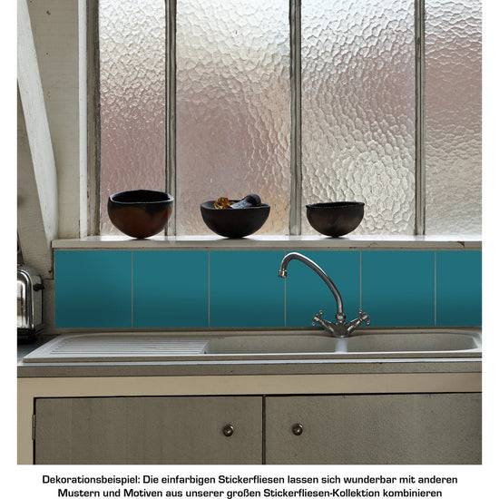 Queen Kerosin Stickerfliesen - Color Turquoise 12er-Set Vatertagsangebot
