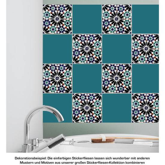Queen Kerosin Stickerfliesen - Color Turquoise 12er-Set Vatertagsangebot