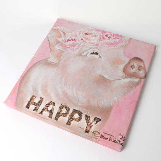 Queen Kerosin Leinwandbild - Schwein HAPPY Flower Online