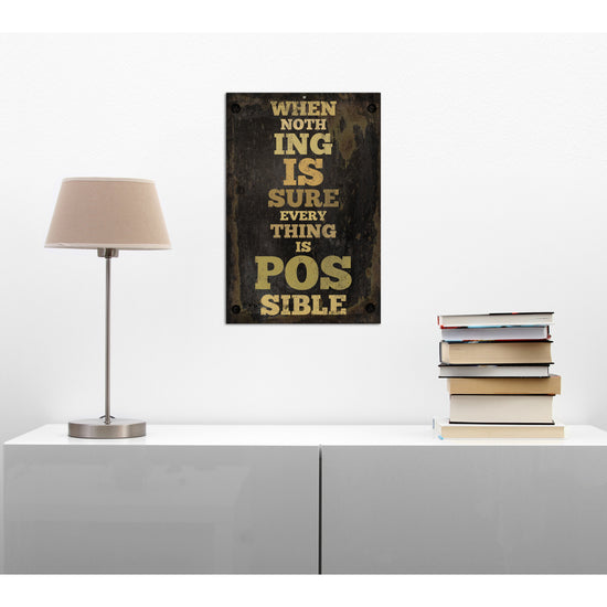 Queen Kerosin Blechschild - When nothing is sure, everything is possible im Angebot