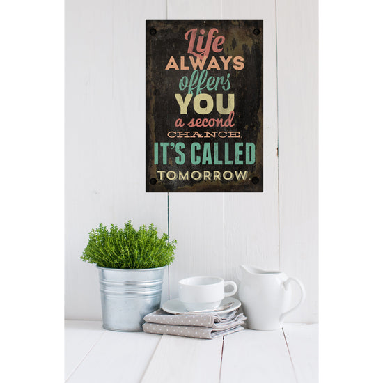 Queen Kerosin Blechschild - Life Always Offers You A Second ChanceTomorrow Kostenloser Versand