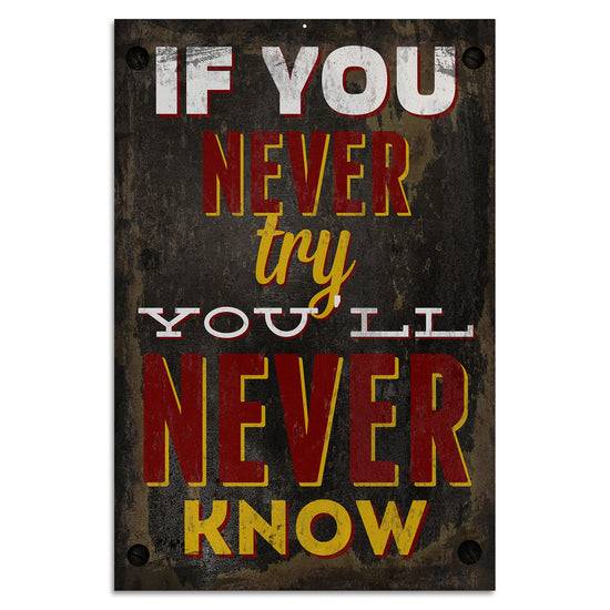 Queen Kerosin Blechschild - If You Never Try, Youll Never Know Limitierter Zeitrabatt