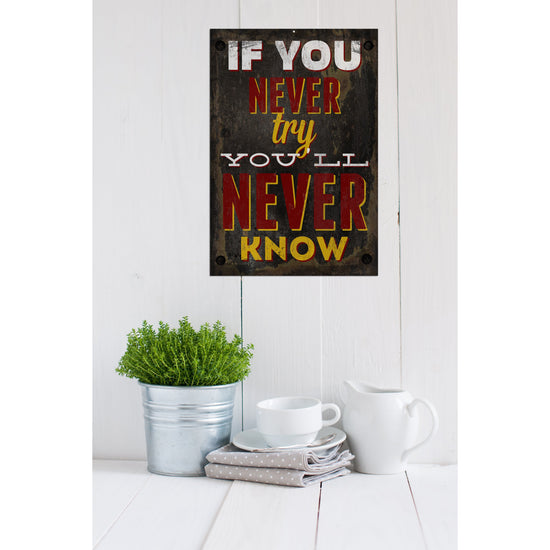 Queen Kerosin Blechschild - If You Never Try, Youll Never Know Limitierter Zeitrabatt
