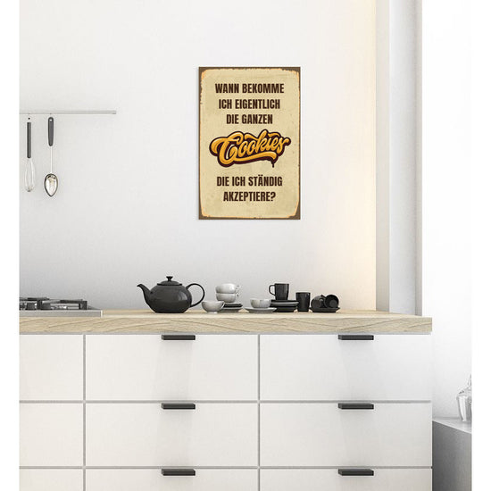 Queen Kerosin Blechschild - Cookies Osterangebot