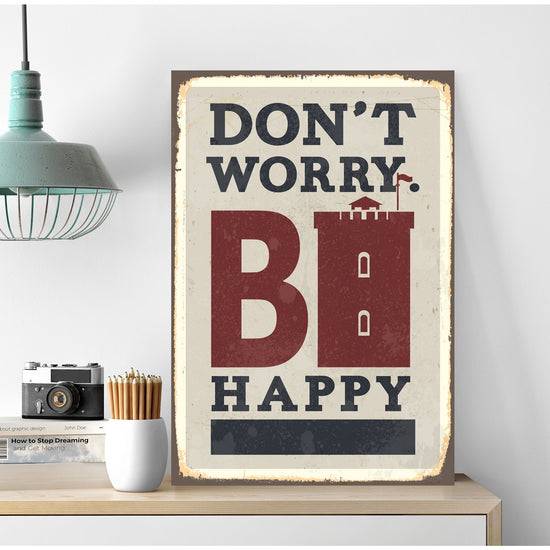 Queen Kerosin Blechschild - Dont Worry BI Happy Heißer Verkauf
