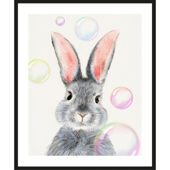 Queen Kerosin Rahmenbild - Hase mit Seifenblasen Riesige Rabatte