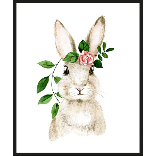 Queen Kerosin Rahmenbild - Hase mit Pflanze Kostenloser Versand international