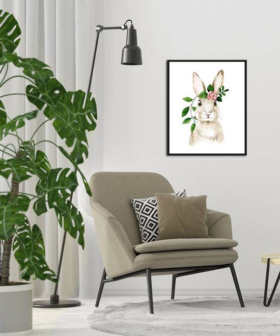 Queen Kerosin Rahmenbild - Hase mit Pflanze Kostenloser Versand international