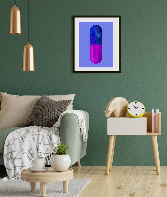 Queen Kerosin Rahmenbild - Blue Purple Pill Kostenloser Versand