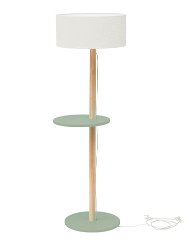 ﻿Ragaba UFO Floor Lamp 45x150cm - Sage Green / White Lampshade