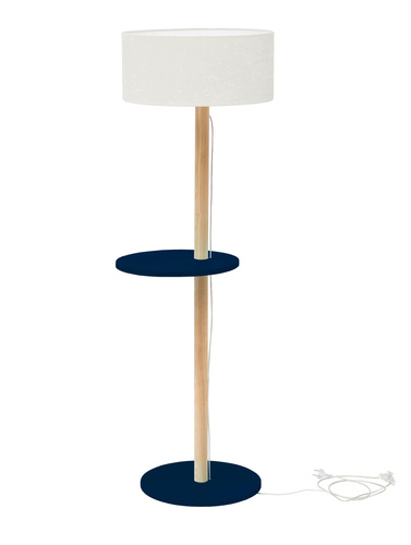 Ragaba UFO Floor Lamp 45x150cm Navy Blue / White Lampshade