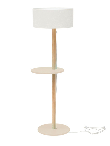 Ragaba UFO Floor Lamp 45x150cm Brown Beige / White Lampshade