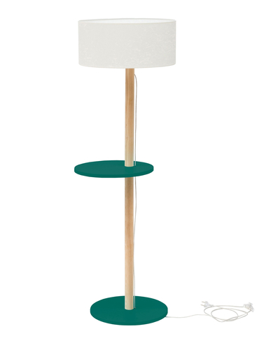 Ragaba UFO Floor Lamp 45x150cm Sea Green / White Lampshade