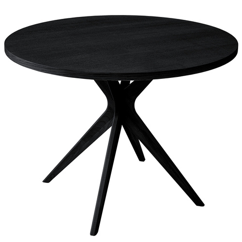 Ragaba JUBI BOLD Round Dining Table 110cm Black Ashwood