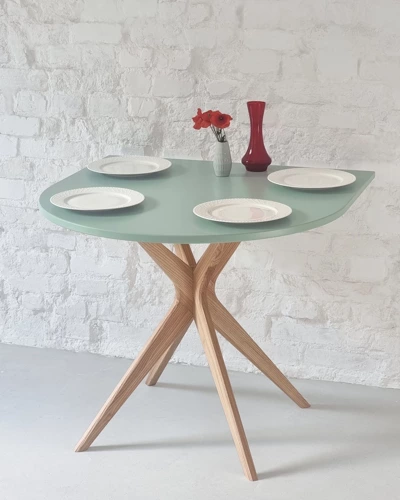 Ragaba JUBI Half Racetrack Dining Table 90x90cm Sage Green