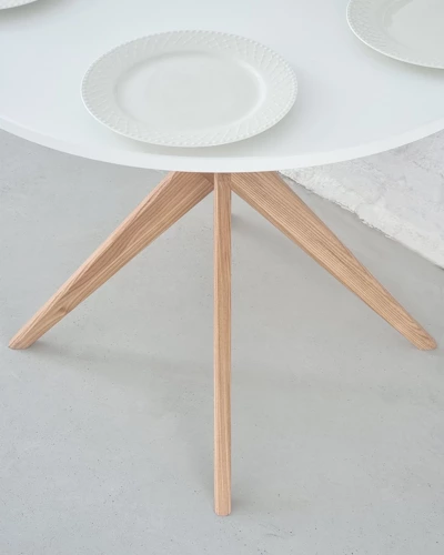 Ragaba JUBI Half Racetrack Dining Table 90x90cm Sage Green Exklusive Angebote