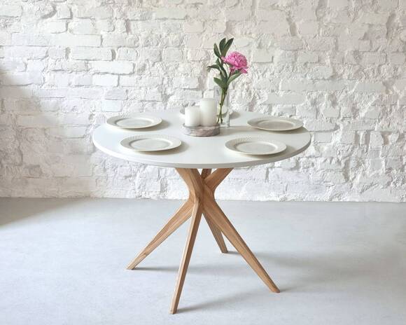 Ragaba JUBI BOLD Round Dining Table 100cm White