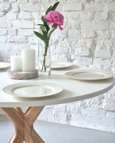 Ragaba JUBI BOLD Round Dining Table 100cm White Saisonale Angebote