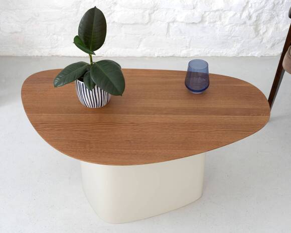 Ragaba Cells Mini Coffee Table 90x55xH45cm Brown Beige Oak Räumungsverkauf