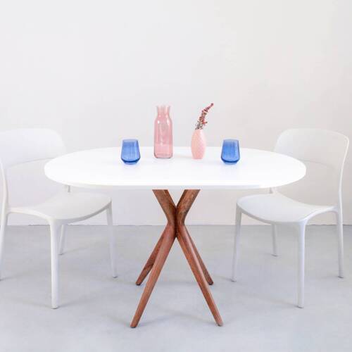 Ragaba JUBI Racetrack Oval Table 75x100cm Oak White