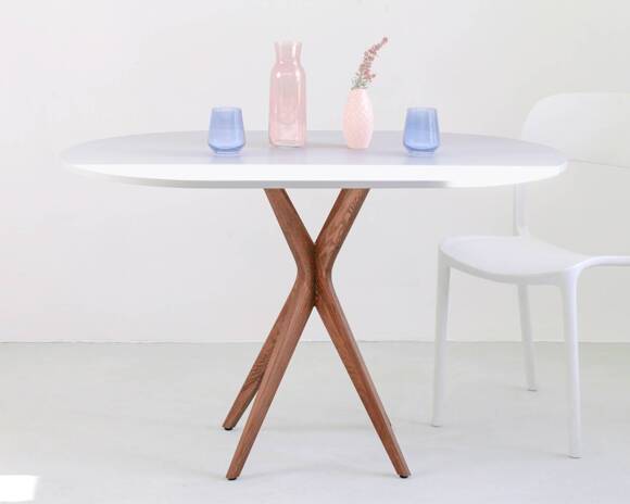Ragaba JUBI Racetrack Oval Table 75x100cm Oak White Tägliche Deals