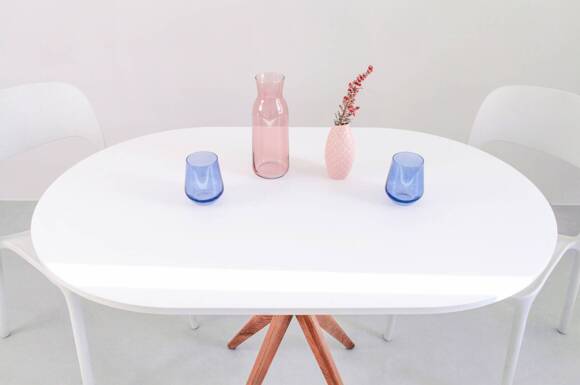 Ragaba JUBI Racetrack Oval Table 75x100cm Oak White Tägliche Deals