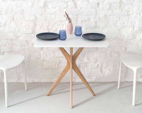 Ragaba Rectangular Dining Table JUBI 55x80cm White