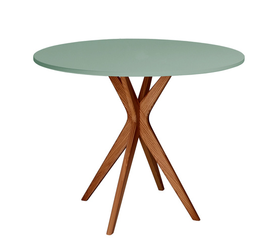 Ragaba JUBI Round Dining Table diam. 80cm Oak Sage Green