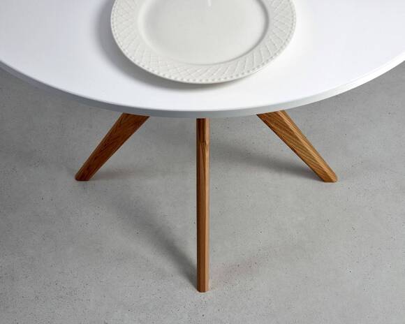 Ragaba JUBI Round Dining Table diam. 80cm Oak Sage Green Tiefpreis