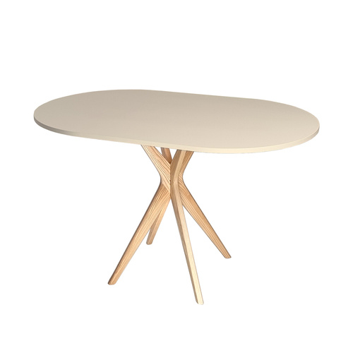 Ragaba JUBI Racetrack Oval Table 75x100cm Brown Beige