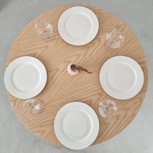 Ragaba JUBI Round Dining Table diam. 90cm Ash Kostenlose Rückgabe