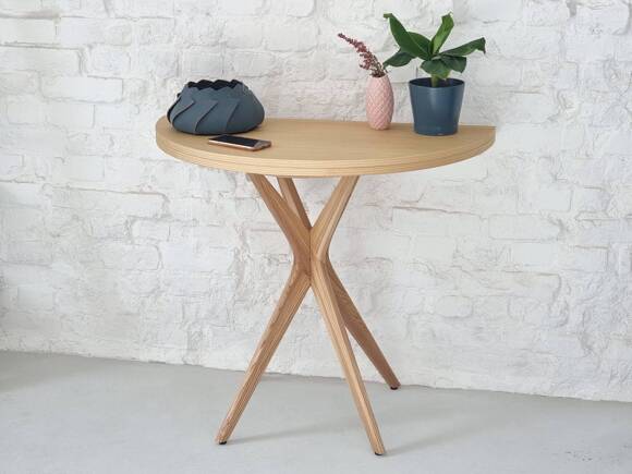 Ragaba JUBI Halfround Extendable Table diam. 90cm Ashwood