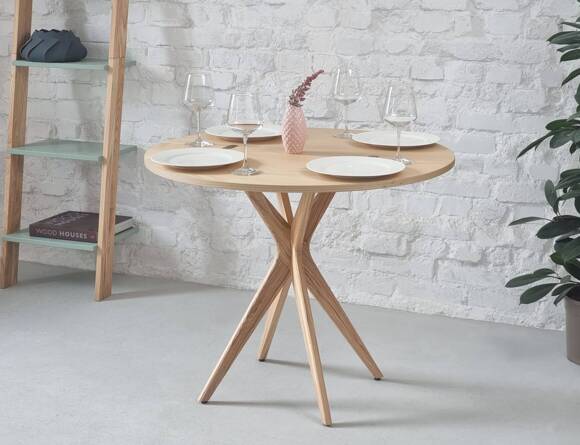 Ragaba JUBI Halfround Extendable Table diam. 90cm Ashwood Begrenzte Freigabe