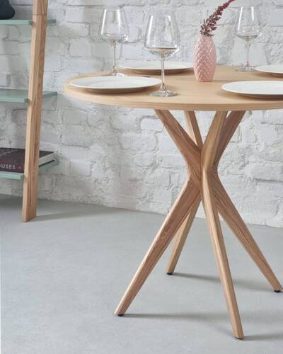Ragaba JUBI Halfround Extendable Table diam. 90cm Ashwood Begrenzte Freigabe