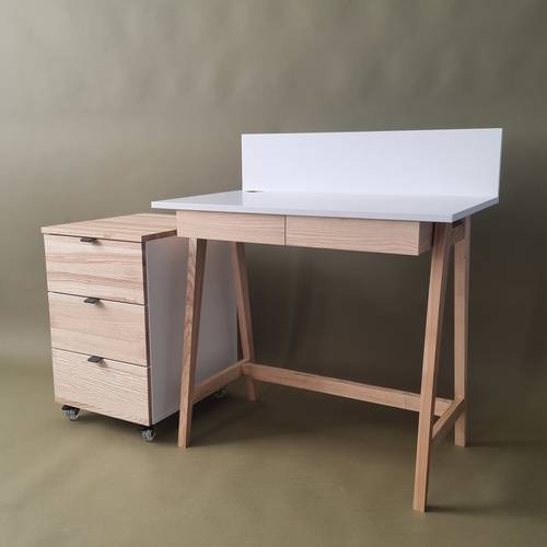 Ragaba LUKA Storage Cabinet with Wheels W41xD50cm Ash Brown Beige Nur für heute