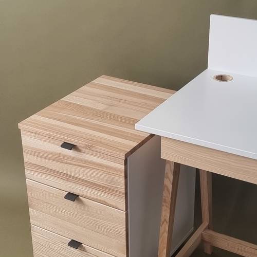 Ragaba LUKA Storage Cabinet with Wheels W41xD50cm Ash Brown Beige Nur für heute
