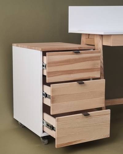Ragaba LUKA Storage Cabinet with Wheels W41xD50cm Ash Brown Beige Nur für heute