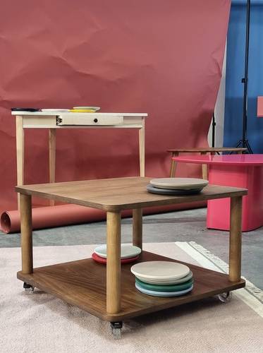 Ragaba ASHME Coffee Table with Wheels 64x64cm Riesige Rabatte